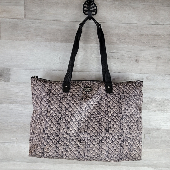 COACH Taylor Python Snake Print Large Tote Bag with Snap In Pouch - Picture 9 of 16